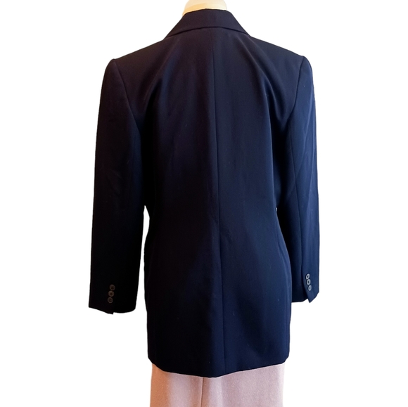 Ellen Tracy Linda Allard Blazer WOOL Sz 8  OVERSIZED BOXY Jacket Long Read - Picture 7 of 15